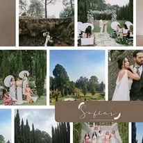 Collage de bodas y jardines